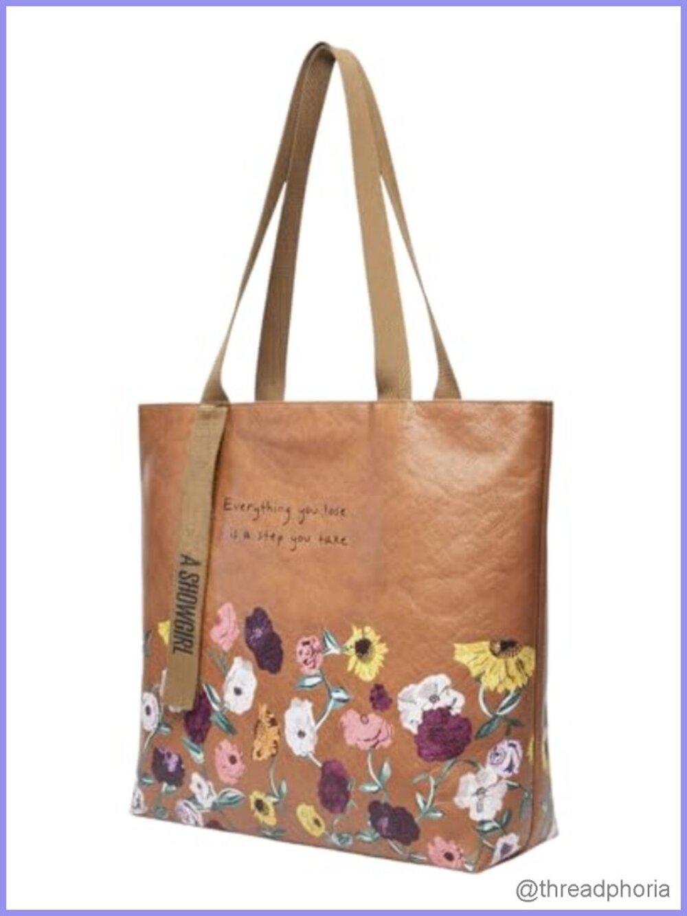 Waterproof Floral Music Tote Bag Foldable Lightweight Concert Travel